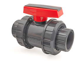 Imperial Grey PVC Double Union Ball Valve